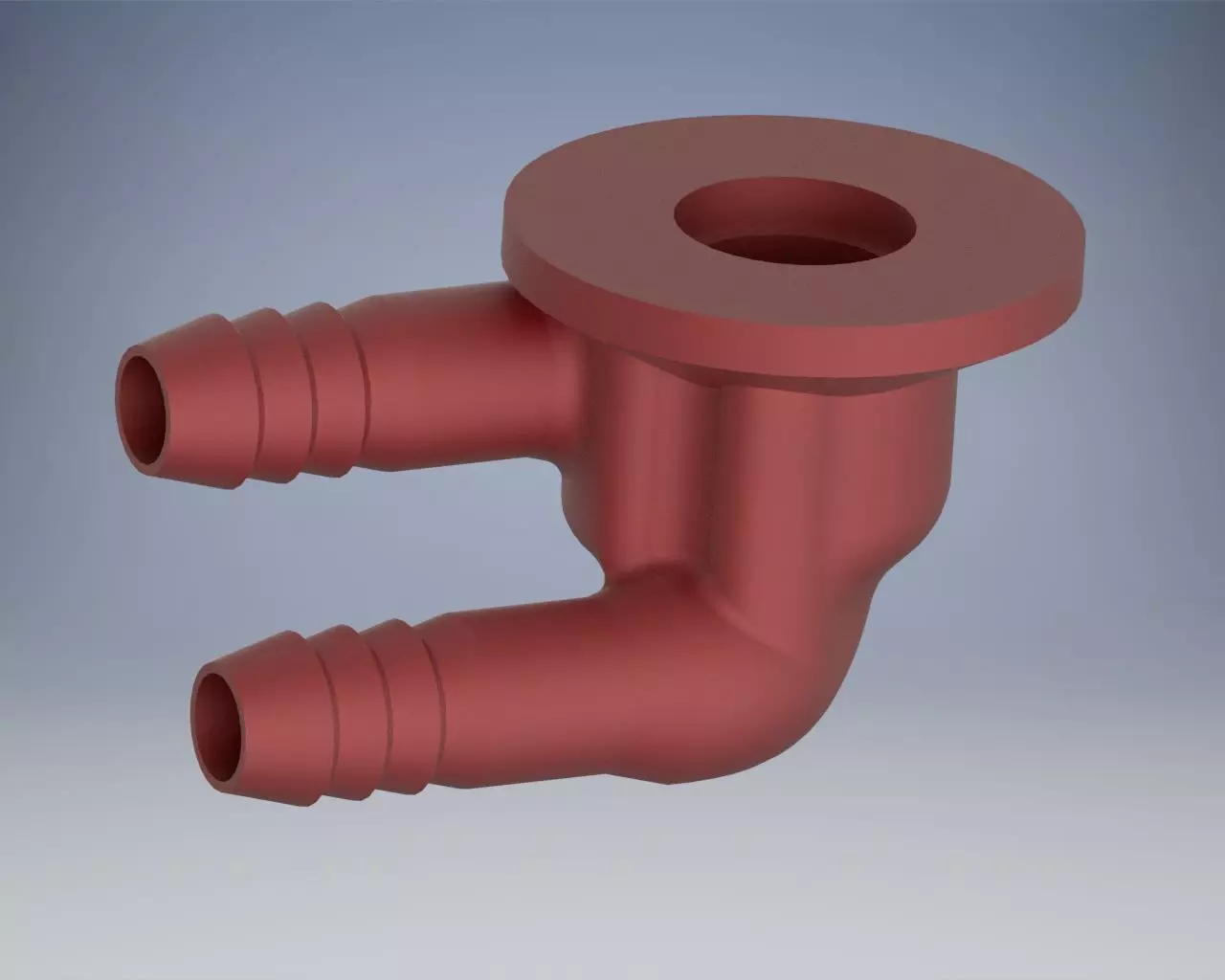 Housing for the idle valve 180 degree 3D print model_0