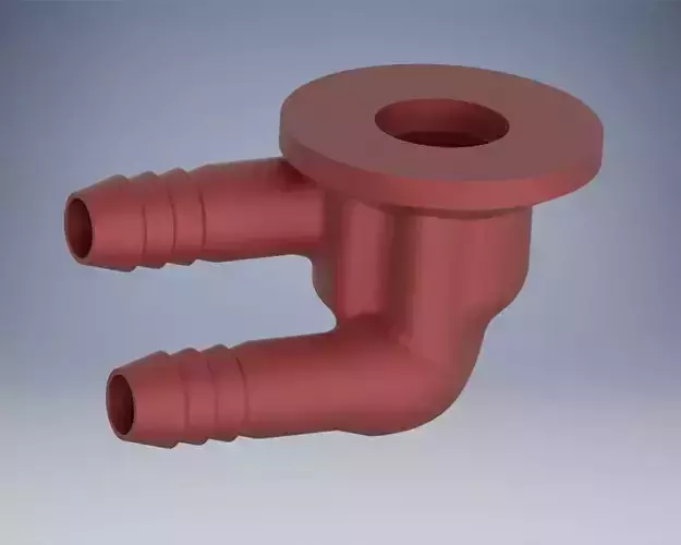 Housing for the idle valve 180 degree 3D print model