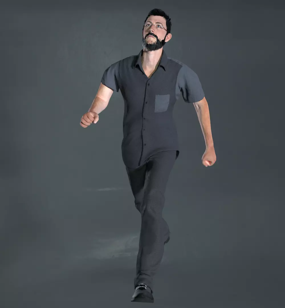 Rigged Male Character 3D model_0