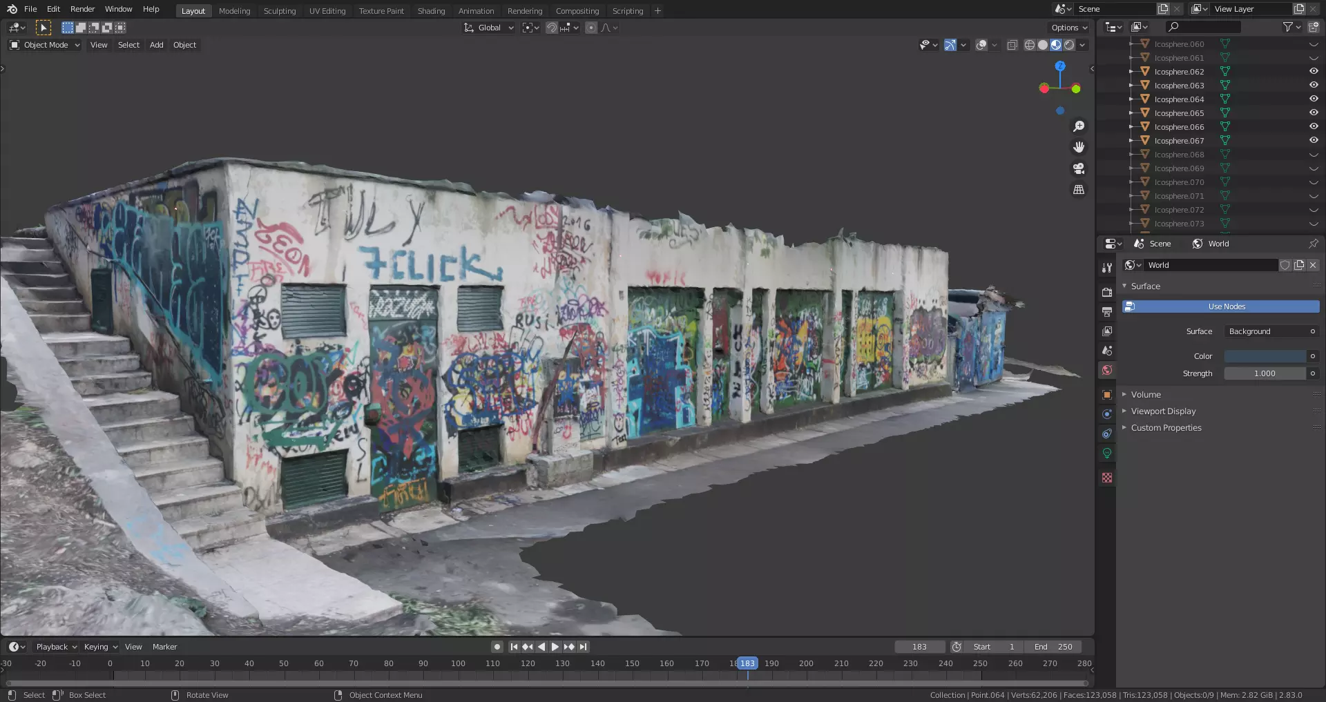 Abandoned building - Photoscanned 3D model with 8k texture 3D model_0