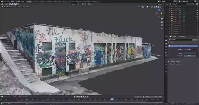 Abandoned building - Photoscanned 3D model with 8k texture