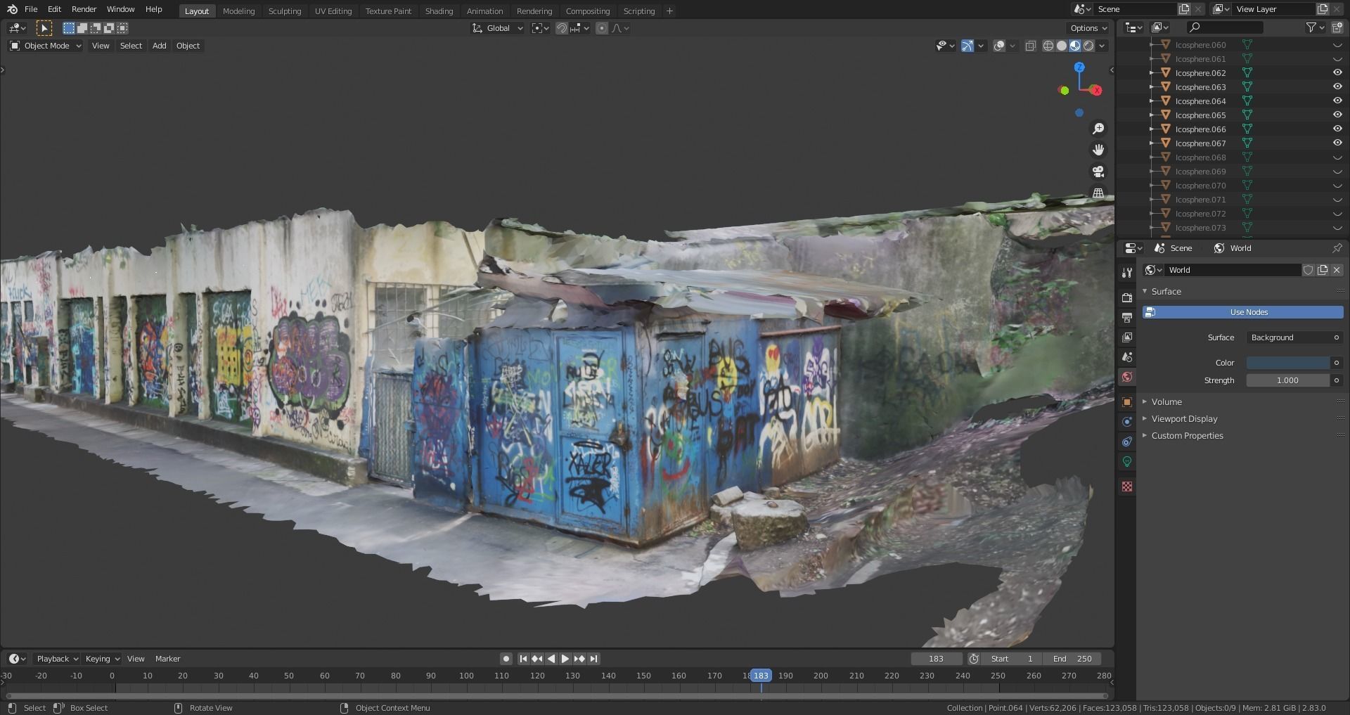 Abandoned building - Photoscanned 3D model with 8k texture 3D model_1