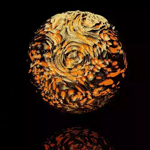 Stylised Sun Procedural Texture 3D model