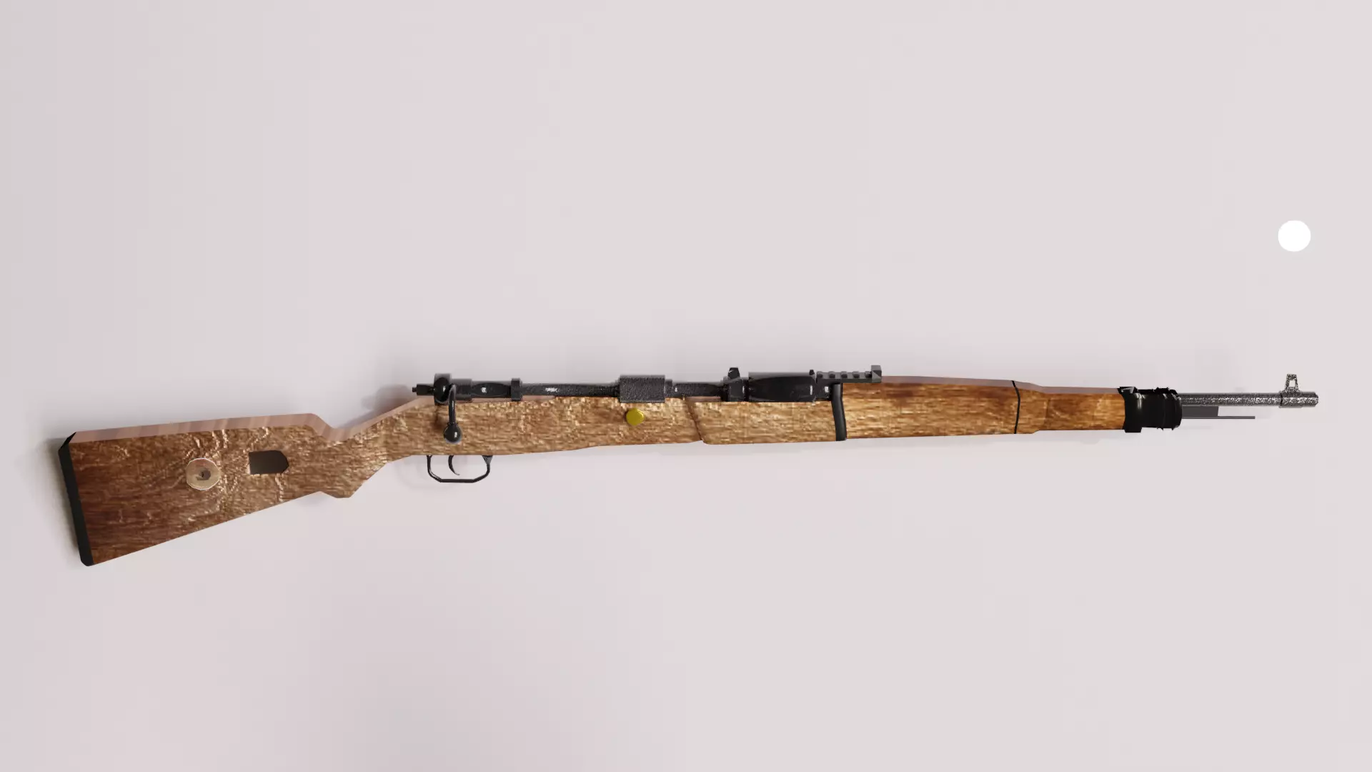 KAR98 wooden rifle Low-poly 3D model_0