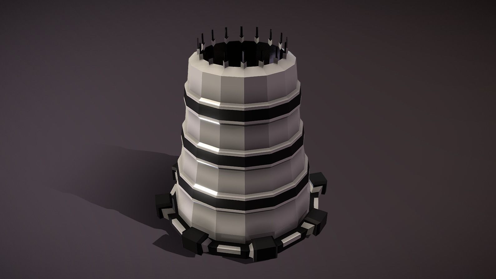 Atomic Cooling Tower Low-poly 3D model_0
