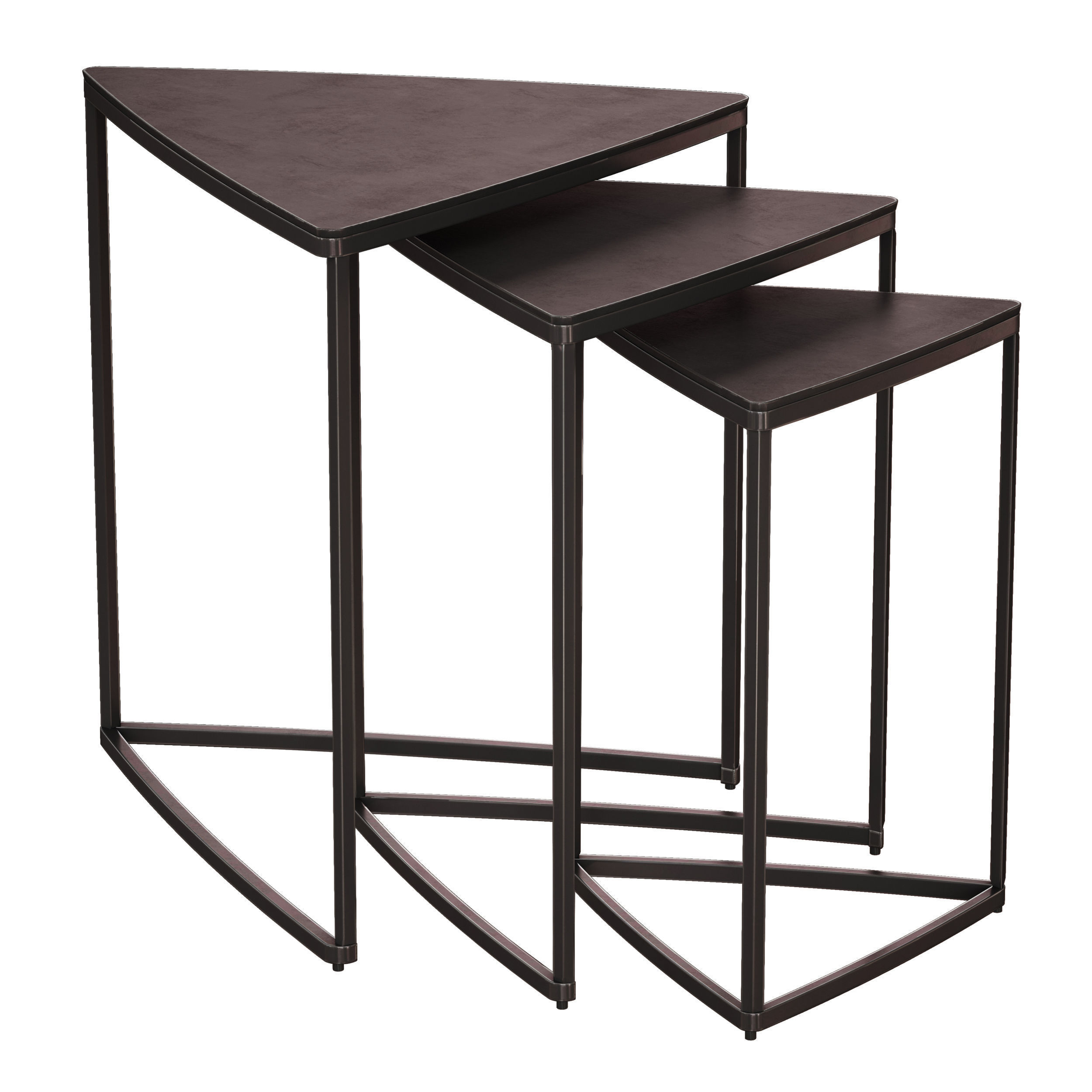 River Antique Rust Nesting Tables Crate and Barrel 3D model CGTrader