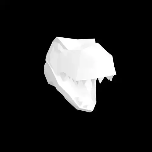 Tyrannosaurus Rex Head v1 002 Low-poly 3D model