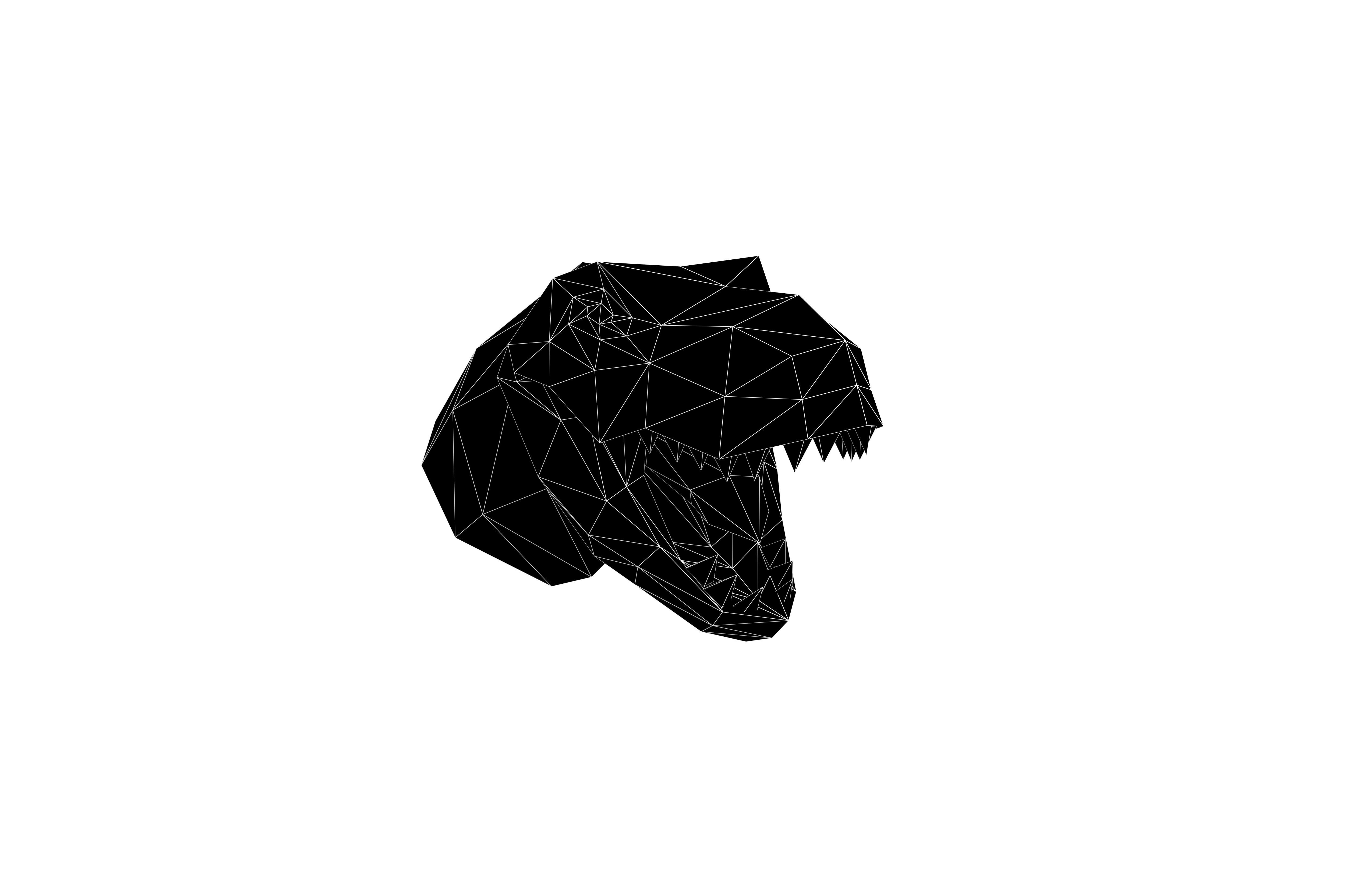 Tyrannosaurus Rex Head v1 003 Low-poly 3D model_7