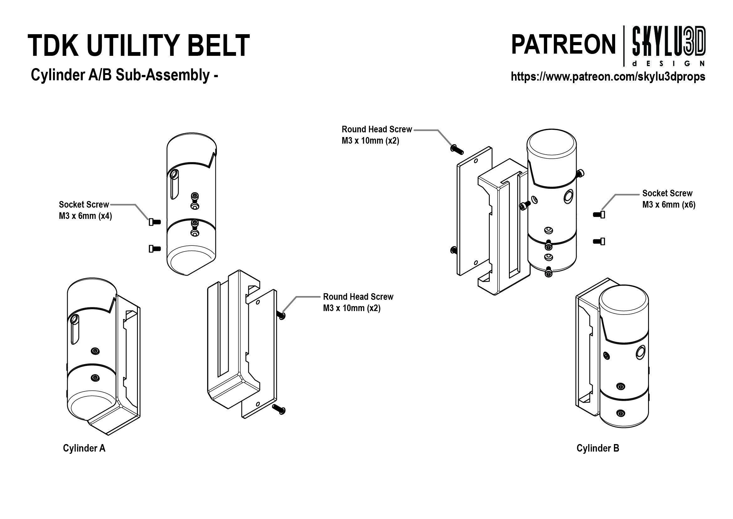 Batman TDK Full Size Utility Belt 3D print ready STL 3D print model_4
