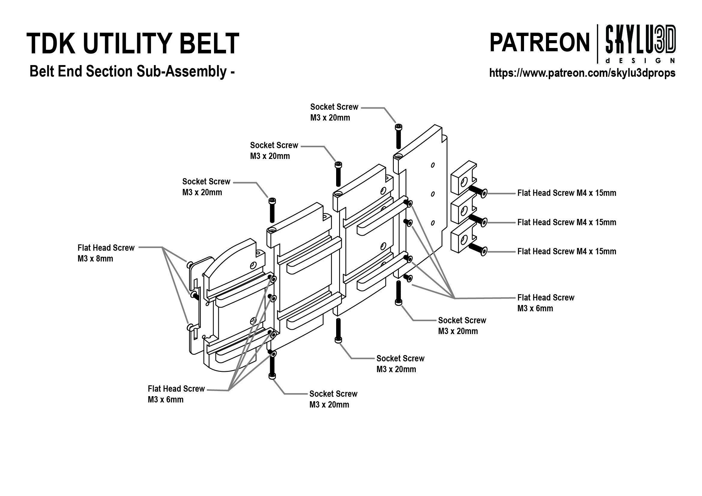 Batman TDK Full Size Utility Belt 3D print ready STL 3D print model_1