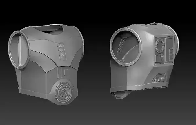 Q9-0 Full Size Wearable Torso- 3D Print Ready STL  3D print model