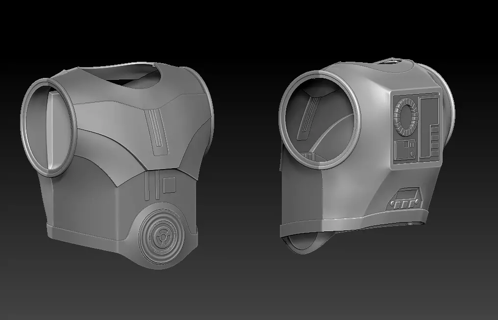 Q9-0 Full Size Wearable Torso- 3D Print Ready STL  3D print model_0