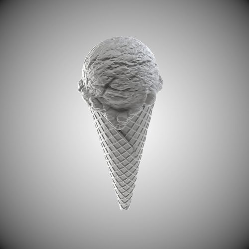 Icecream cone 3D model 7
