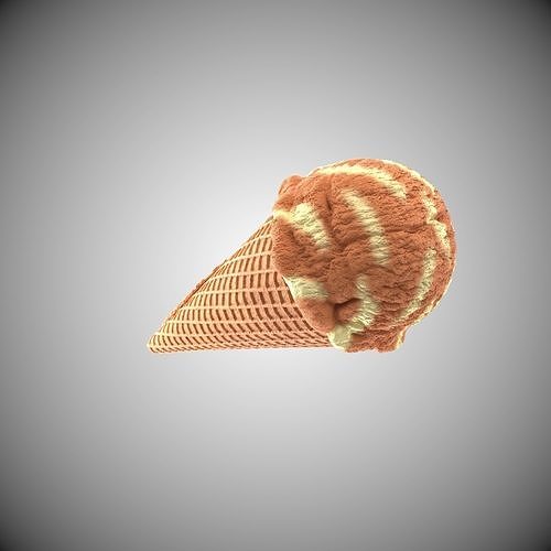 Icecream cone 3D model 4