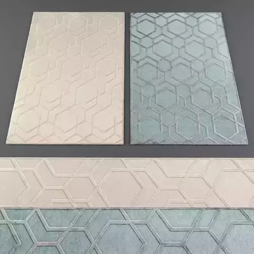 Rugs collection 154 Low-poly 3D model