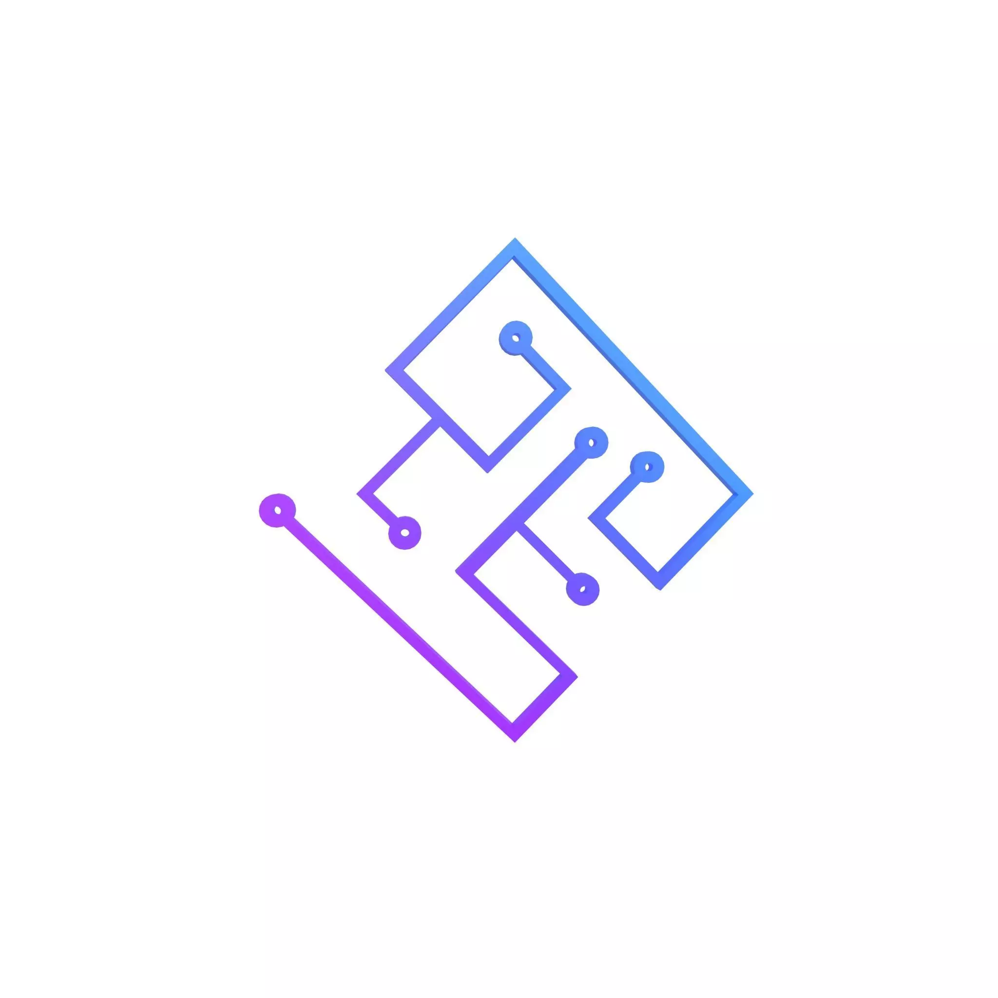 Technology Symbol v3 001 Low-poly 3D model_0