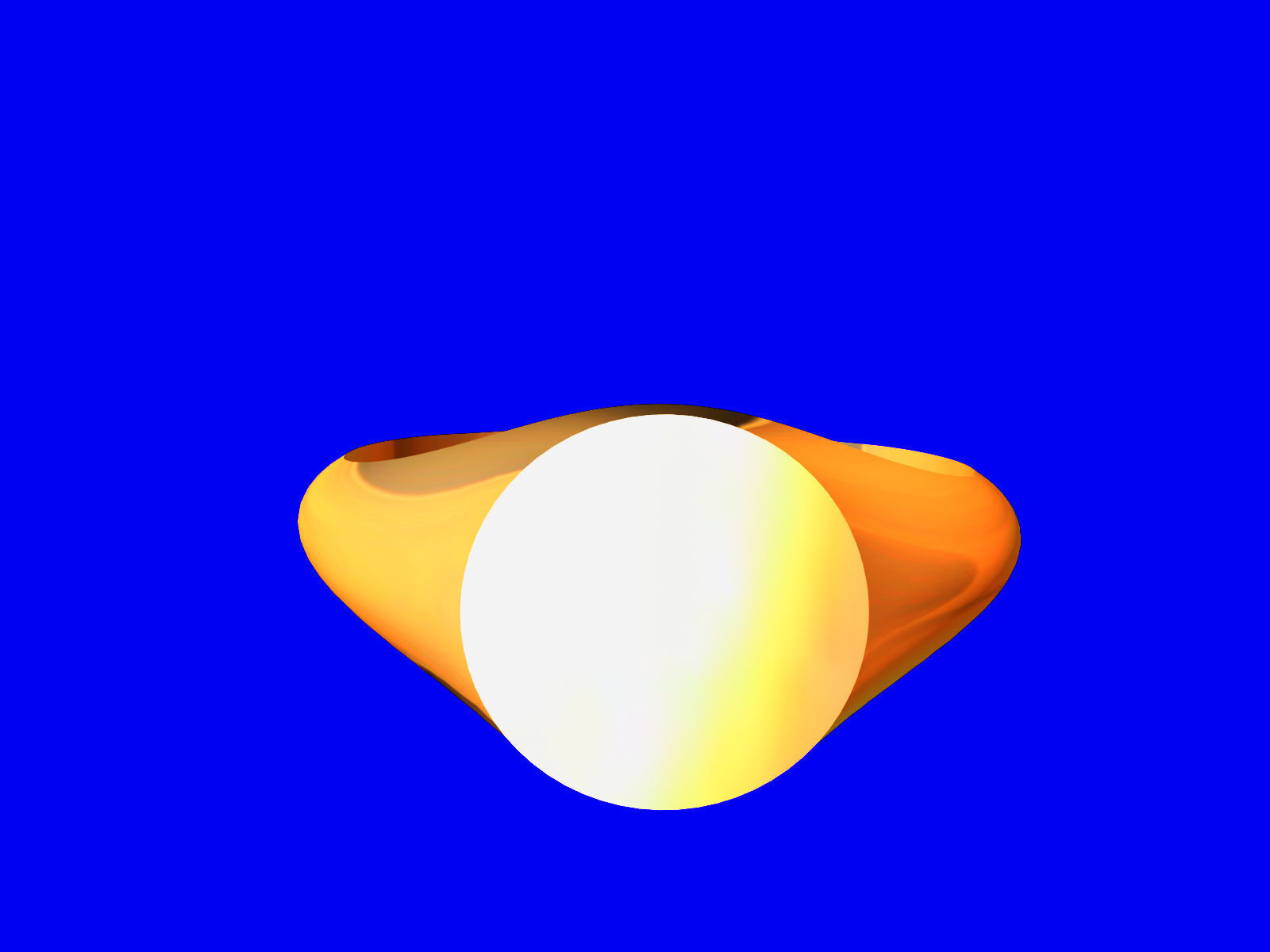 Signet ring round Free 3D model_1