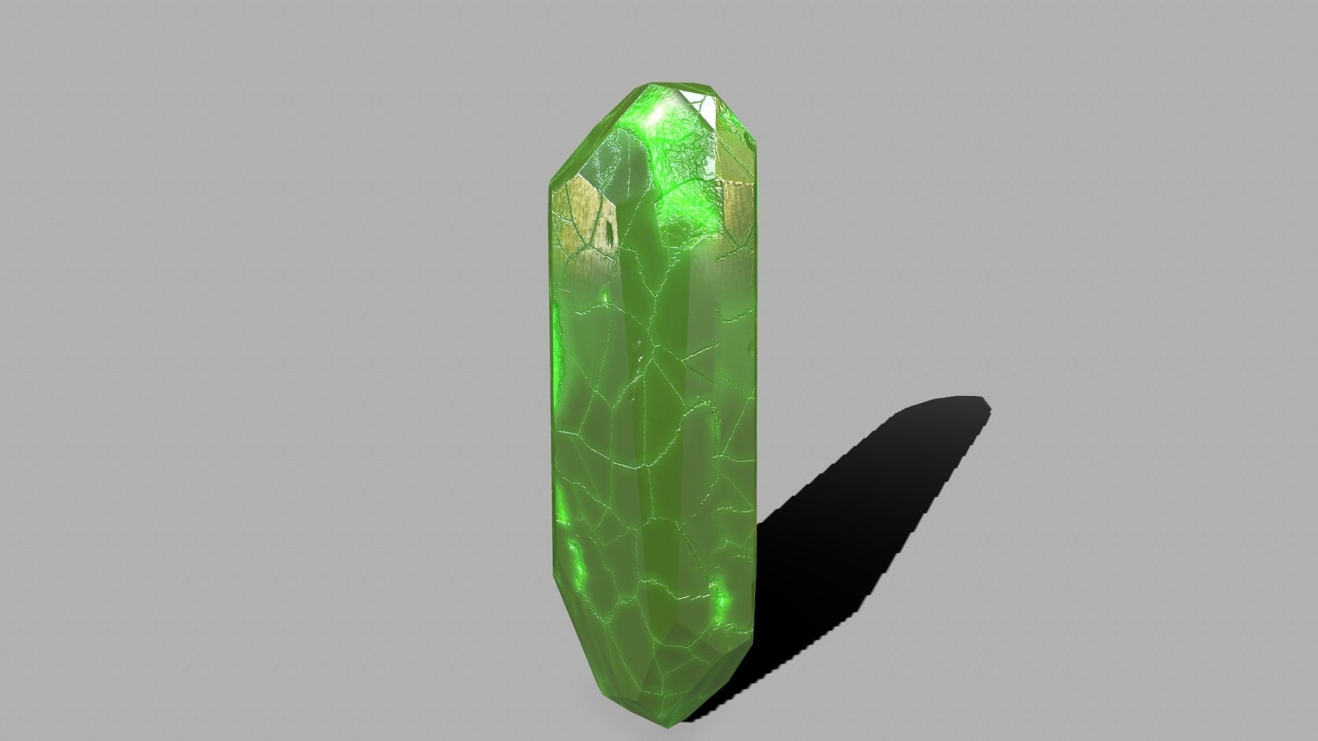 Crystal Set rock with crystals Low-poly 3D model_13