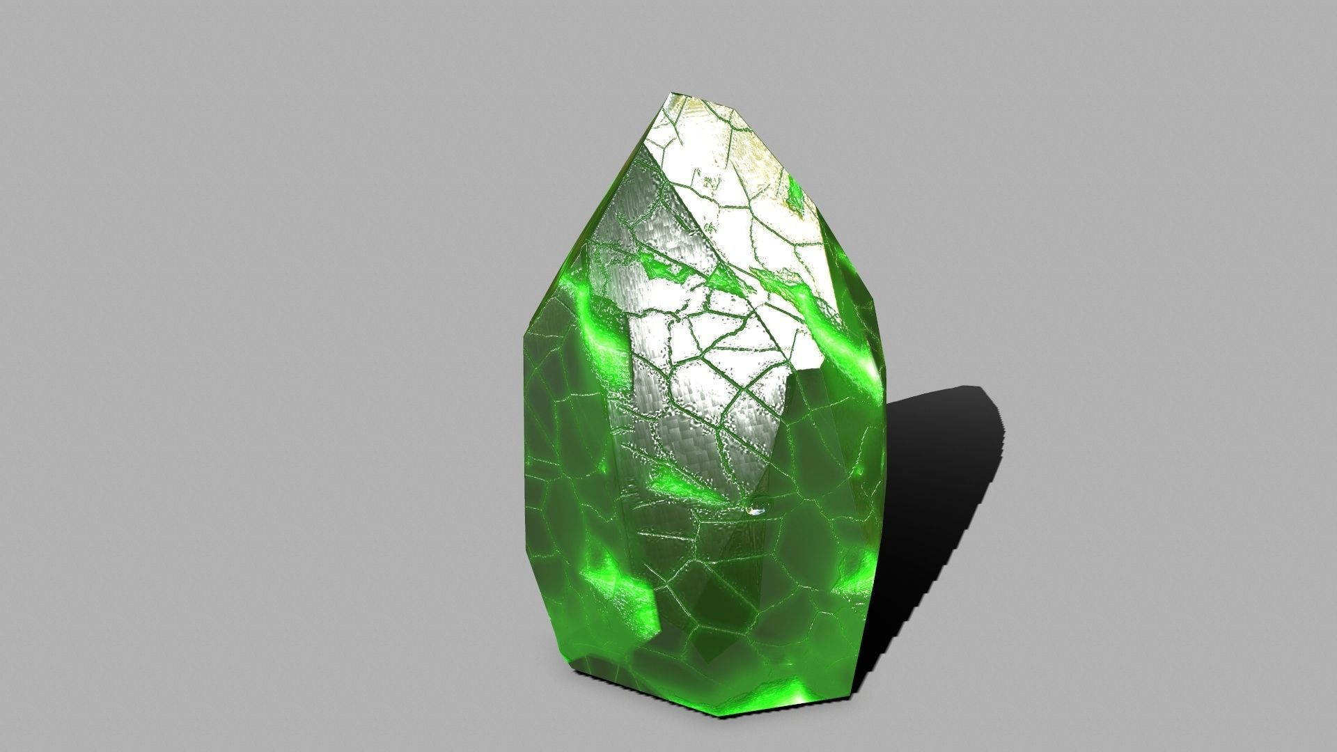 Crystal Set rock with crystals Low-poly 3D model_15