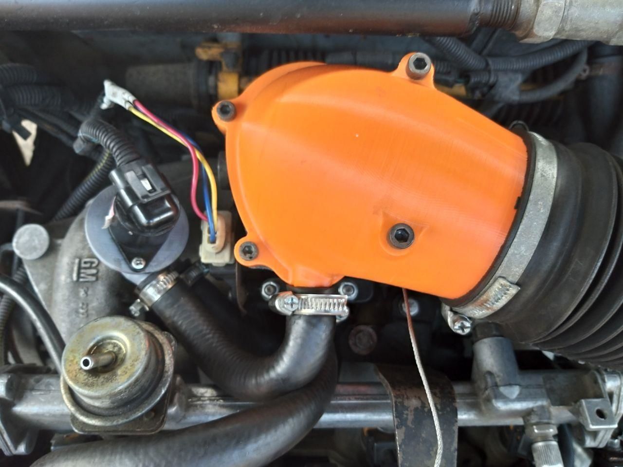 C20xe Powercap RIGHT PIPE 80 mm with fitting 16mm 3D print model_1