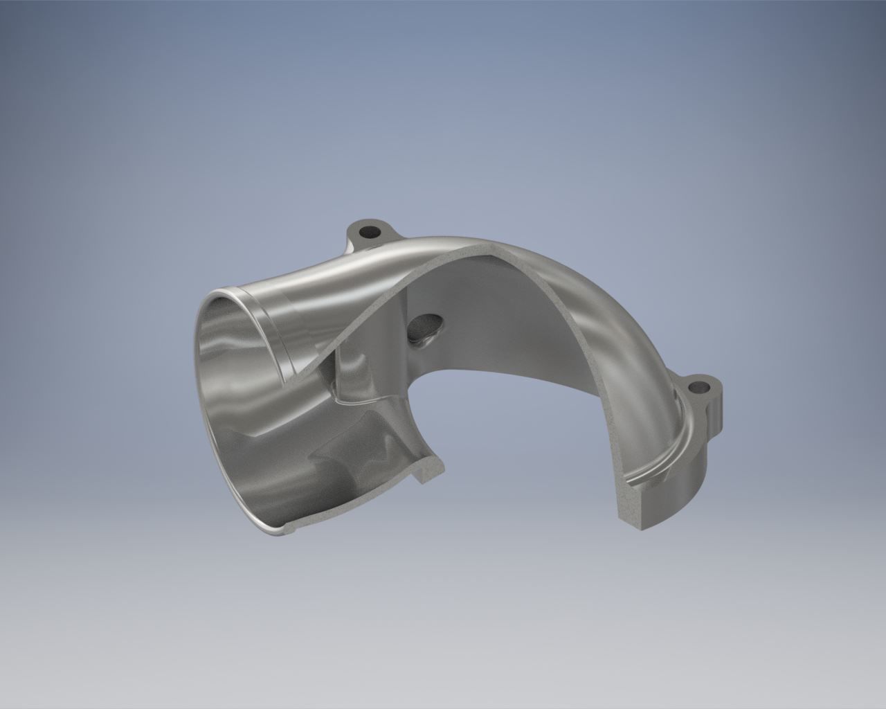 C20xe Powercap RIGHT PIPE 80 mm with fitting 16mm 3D print model_2