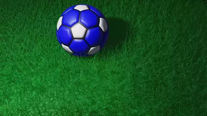 Football soccer ball on grass