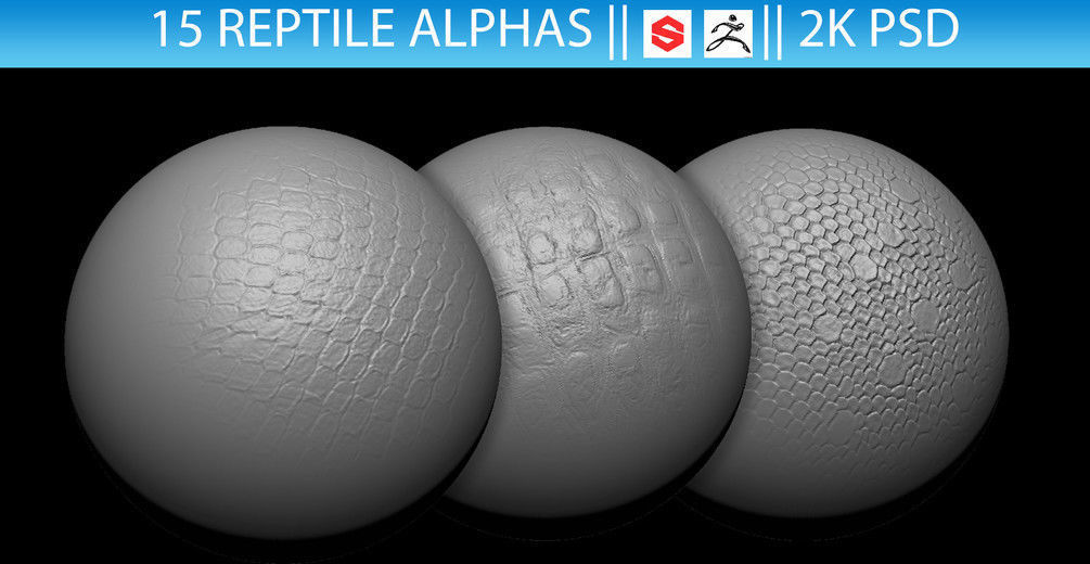 ZBRush Alphas Megapack 3D model_8