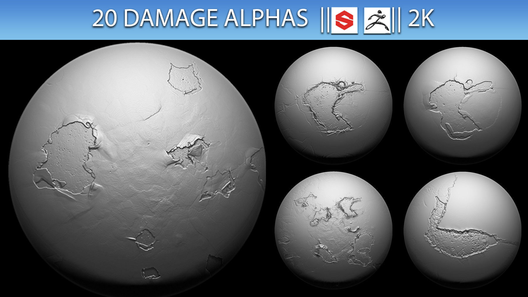 ZBRush Alphas Megapack 3D model_17