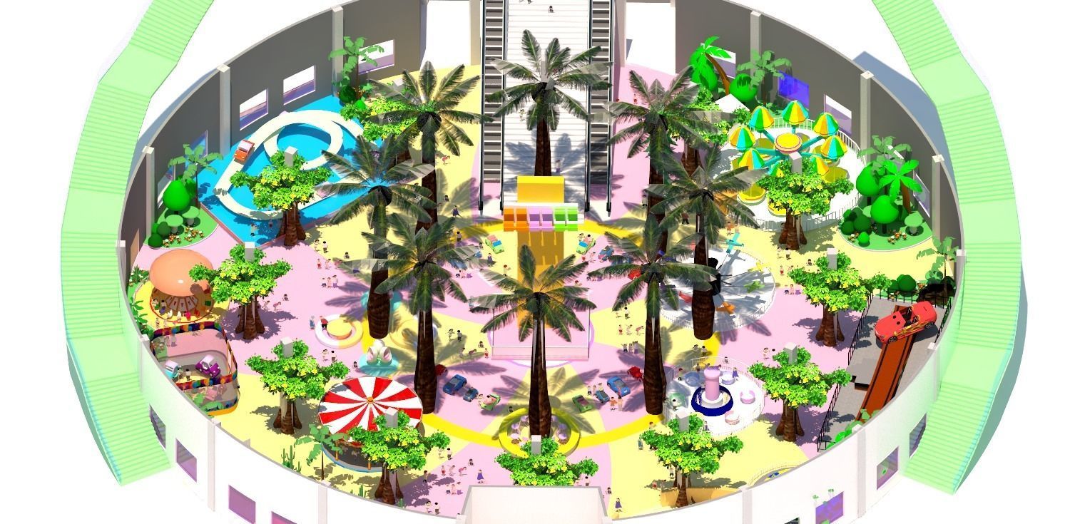 LIFE TREE interior design of theme park with children Activity 3D model_3