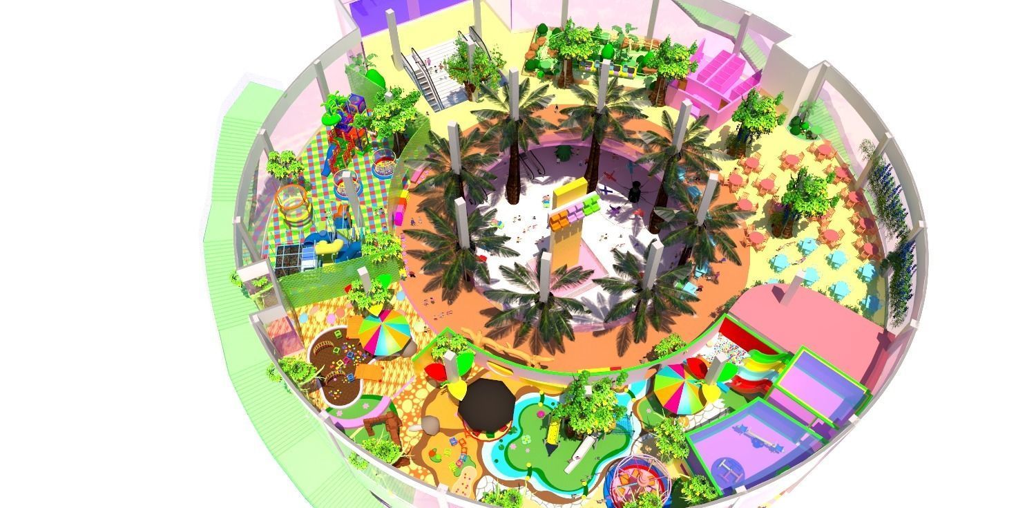 LIFE TREE interior design of theme park with children Activity 3D model_4