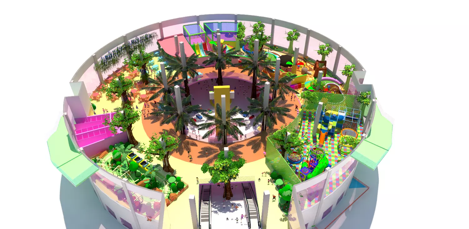 LIFE TREE interior design of theme park with children Activity 3D model_0