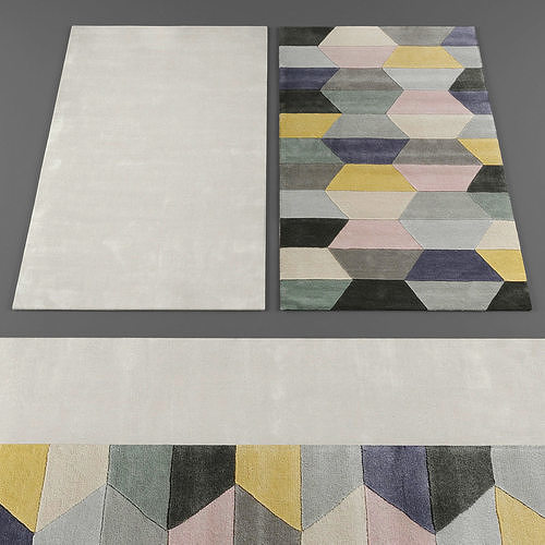   Rugs collection 166 Low-poly 3D model