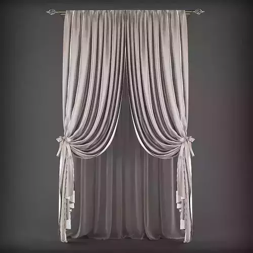 Curtain with bow