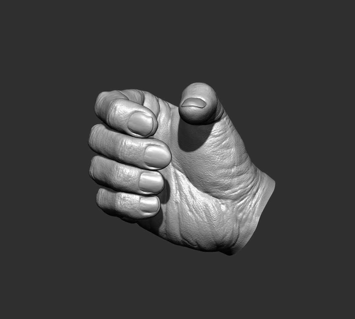 Realistic male hand 3D model Free 3D model_5