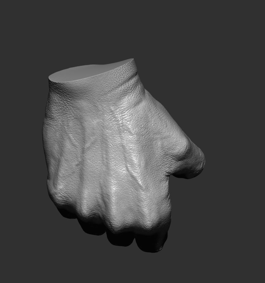Realistic male hand 3D model Free 3D model_7
