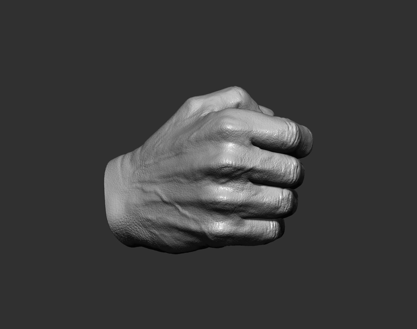 Realistic male hand 3D model Free 3D model_1