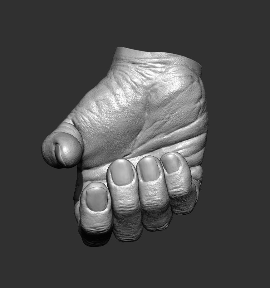 Realistic male hand 3D model Free 3D model_10
