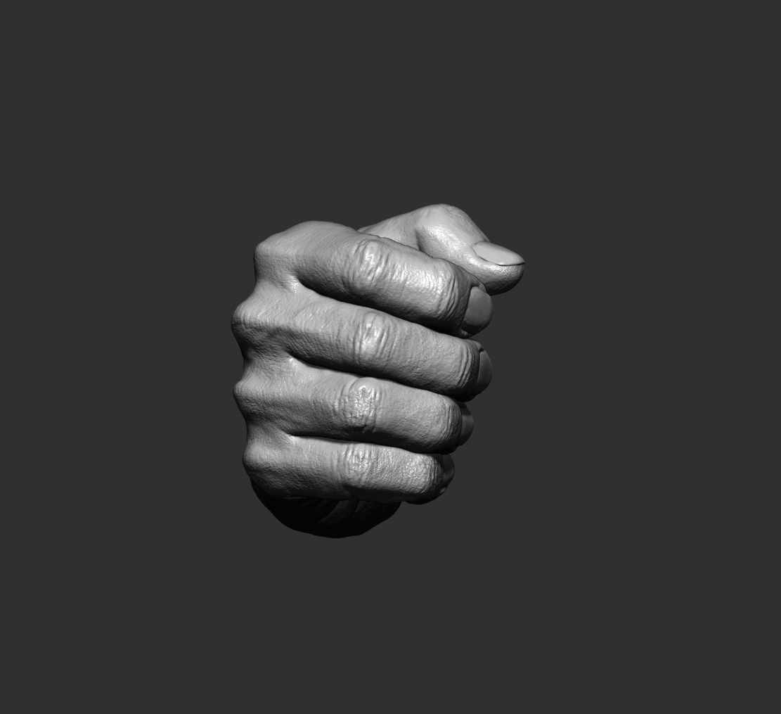 Realistic male hand 3D model Free 3D model_6