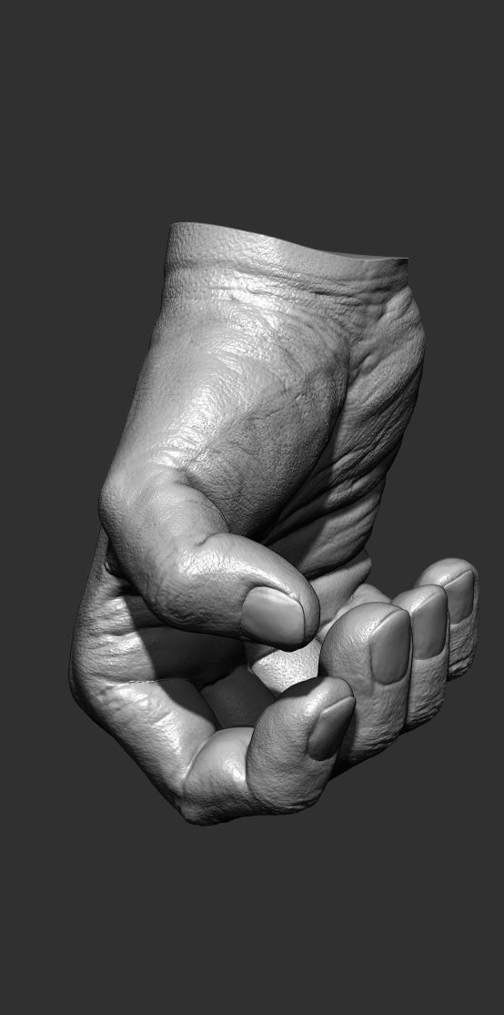 Realistic male hand 3D model Free 3D model_4
