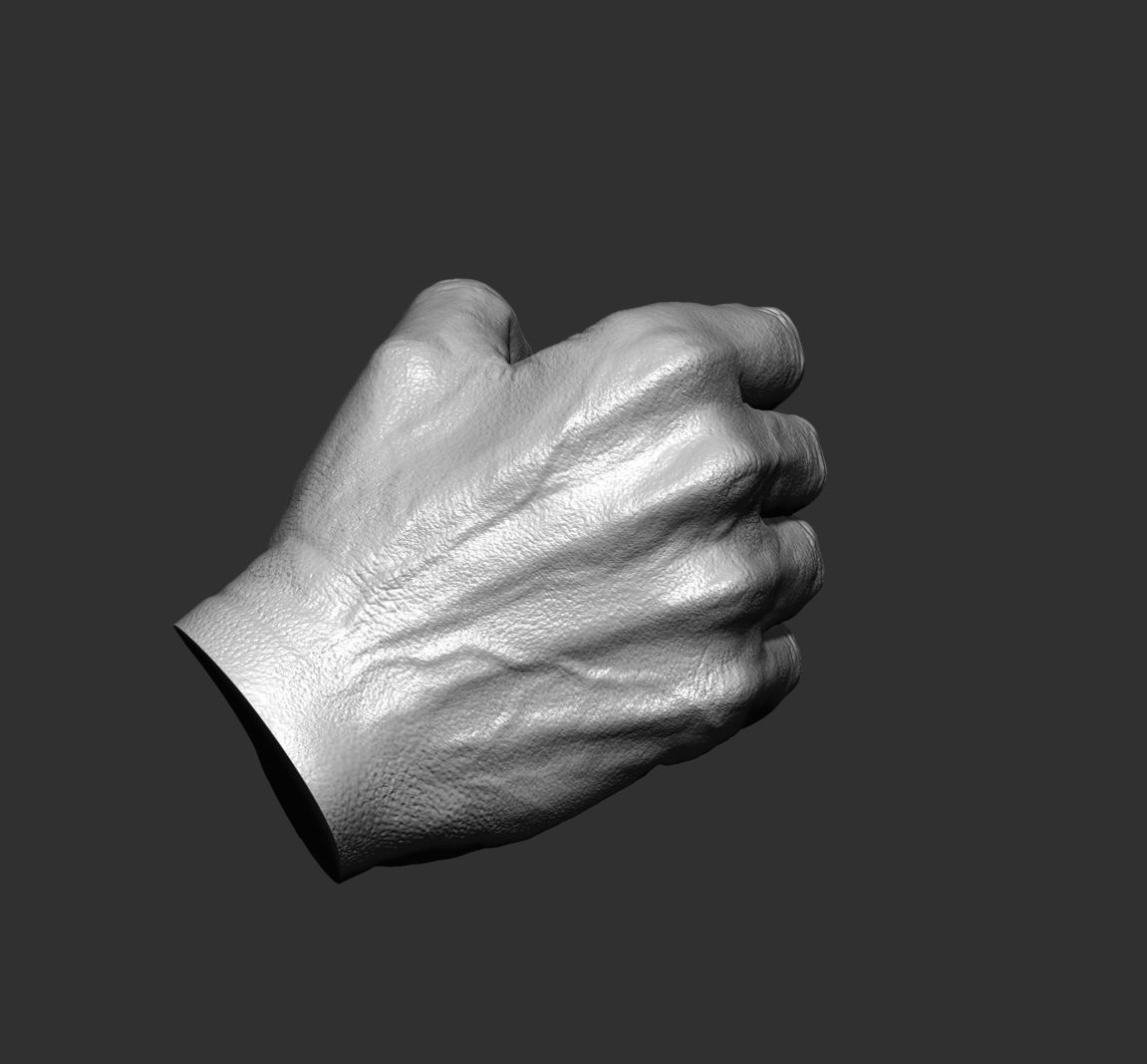 Realistic male hand 3D model Free 3D model_8