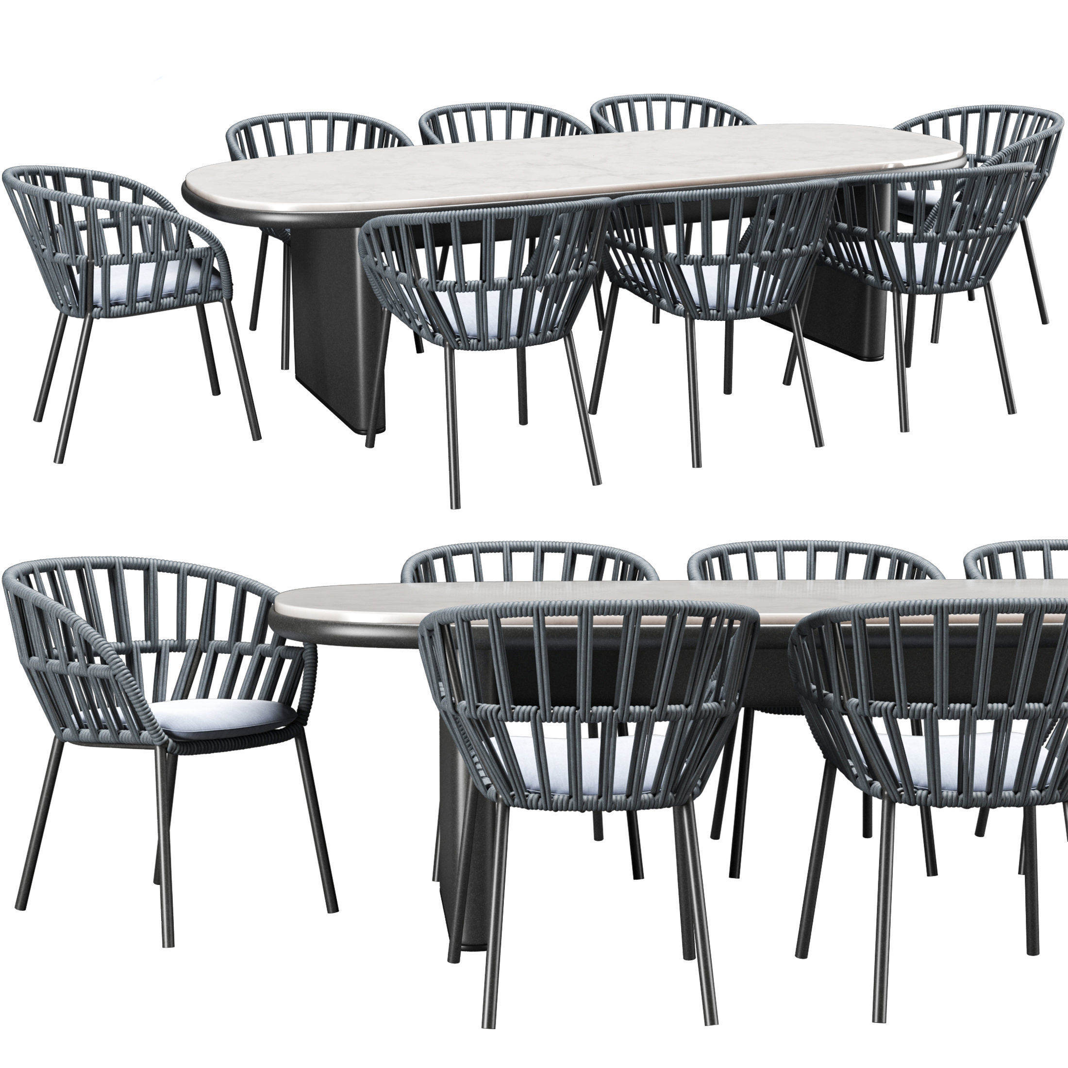 Table and Chair collection 1 3D model_5