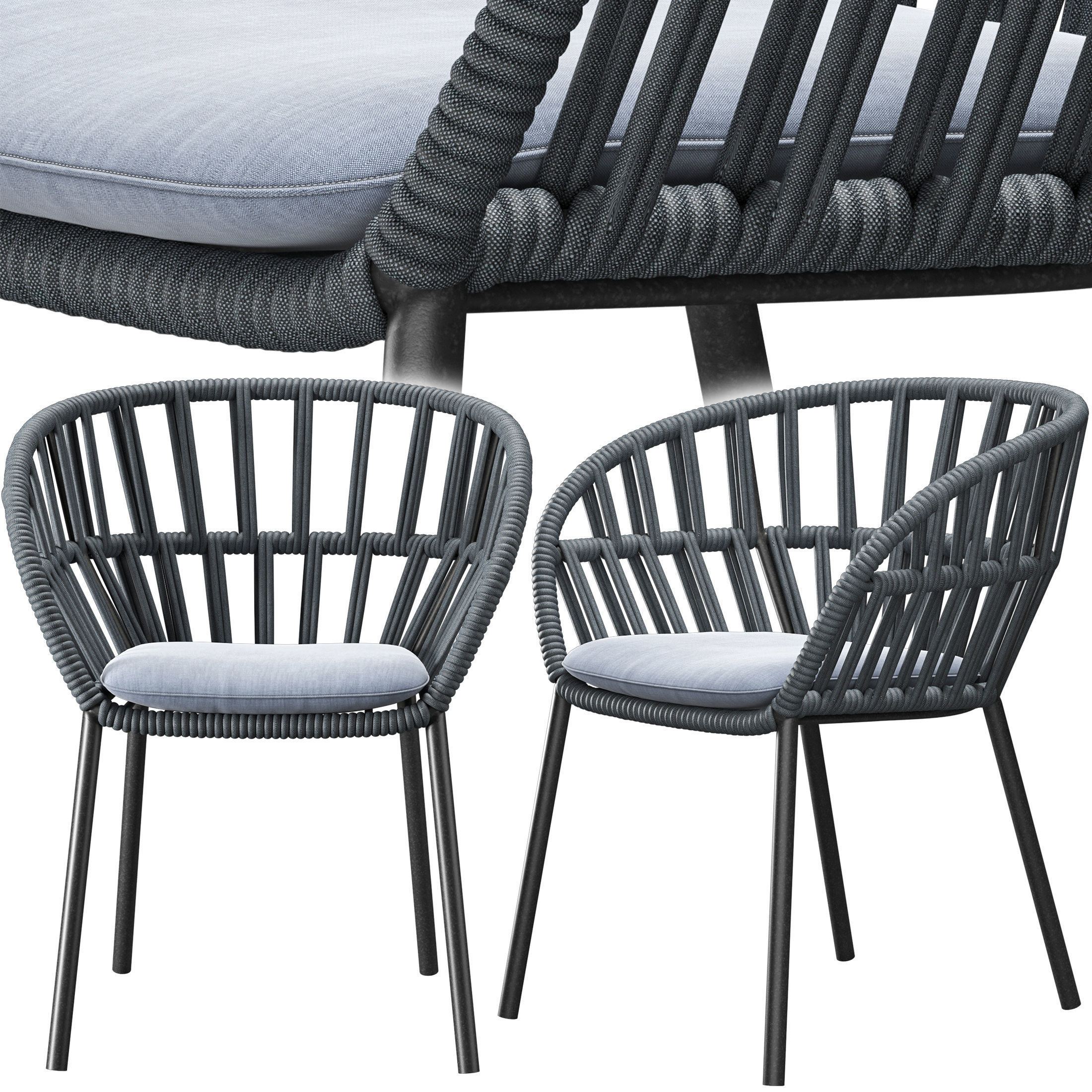 Table and Chair collection 1 3D model_6