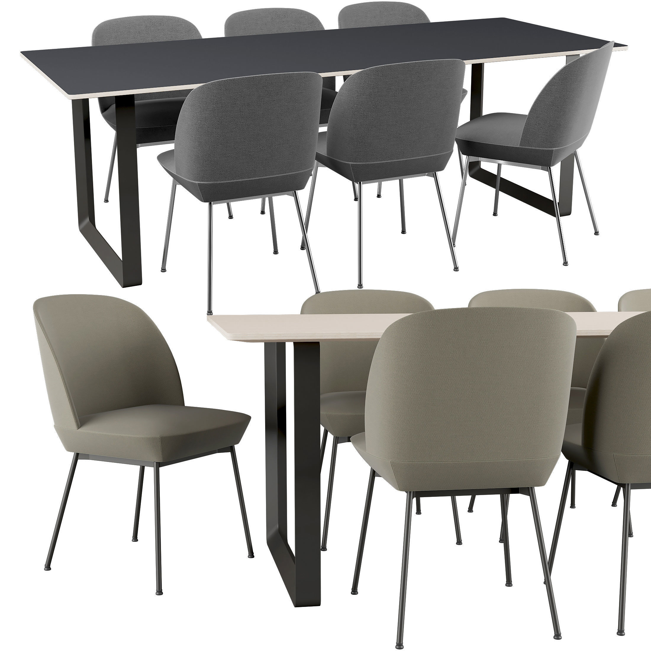 Table and Chair collection 1 3D model_14