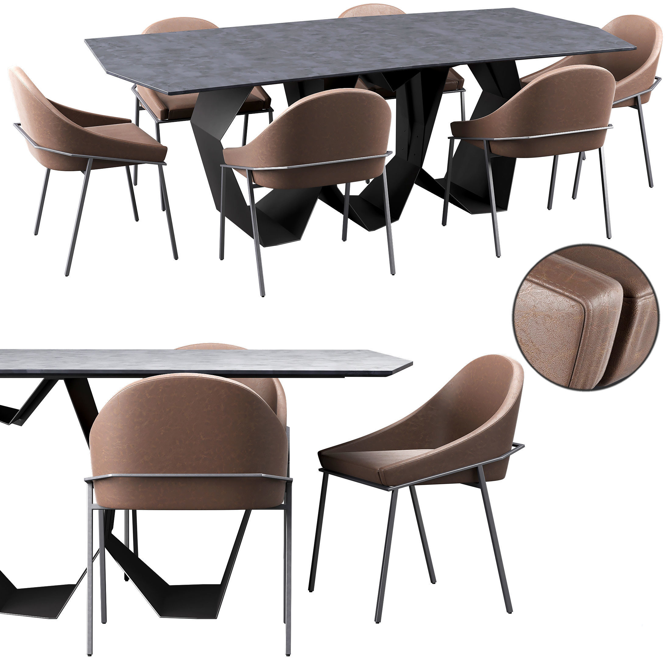 Table and Chair collection 1 3D model_20