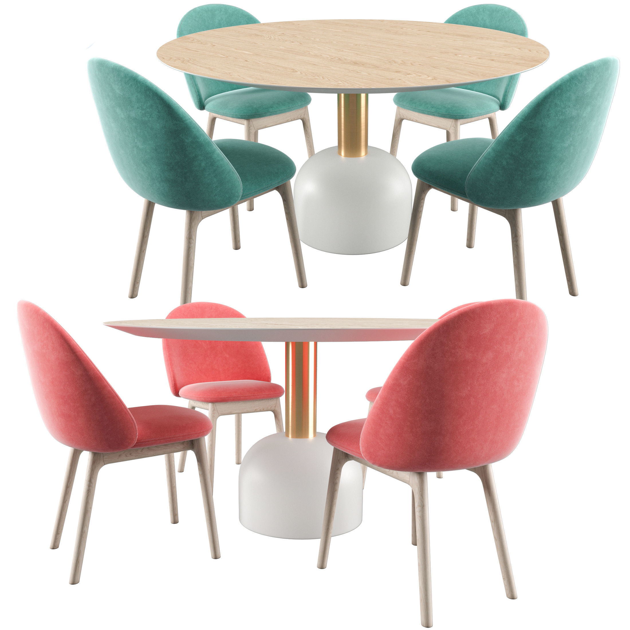 Table and Chair collection 1 3D model_18