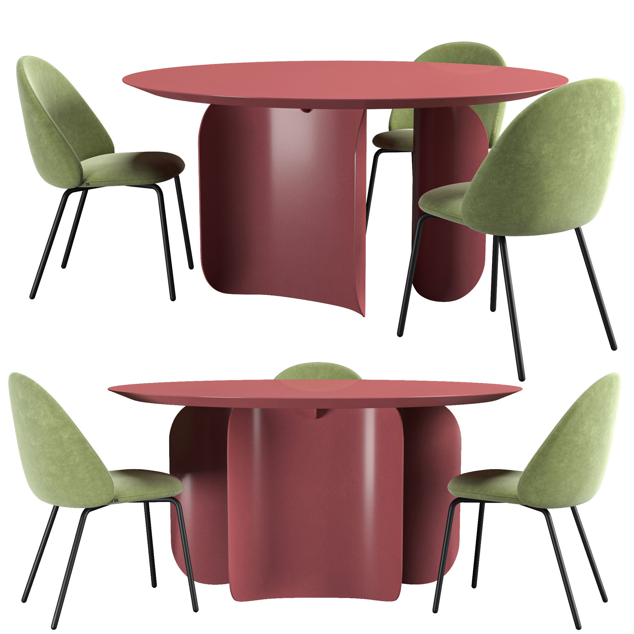 Table and Chair collection 1 3D model_12