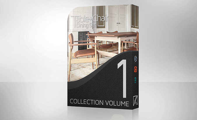 Table and Chair collection 1 3D model