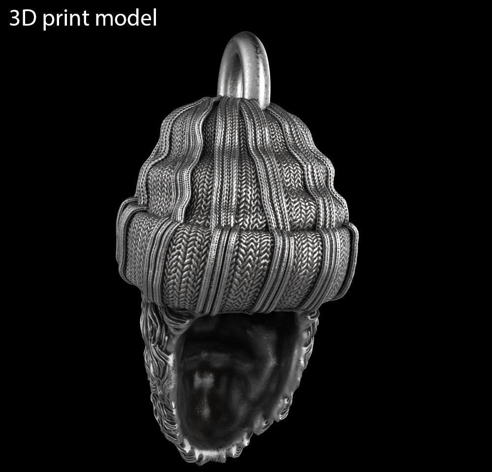Animal Pendant jewelry Gangster monkey vol1 3D print model_8