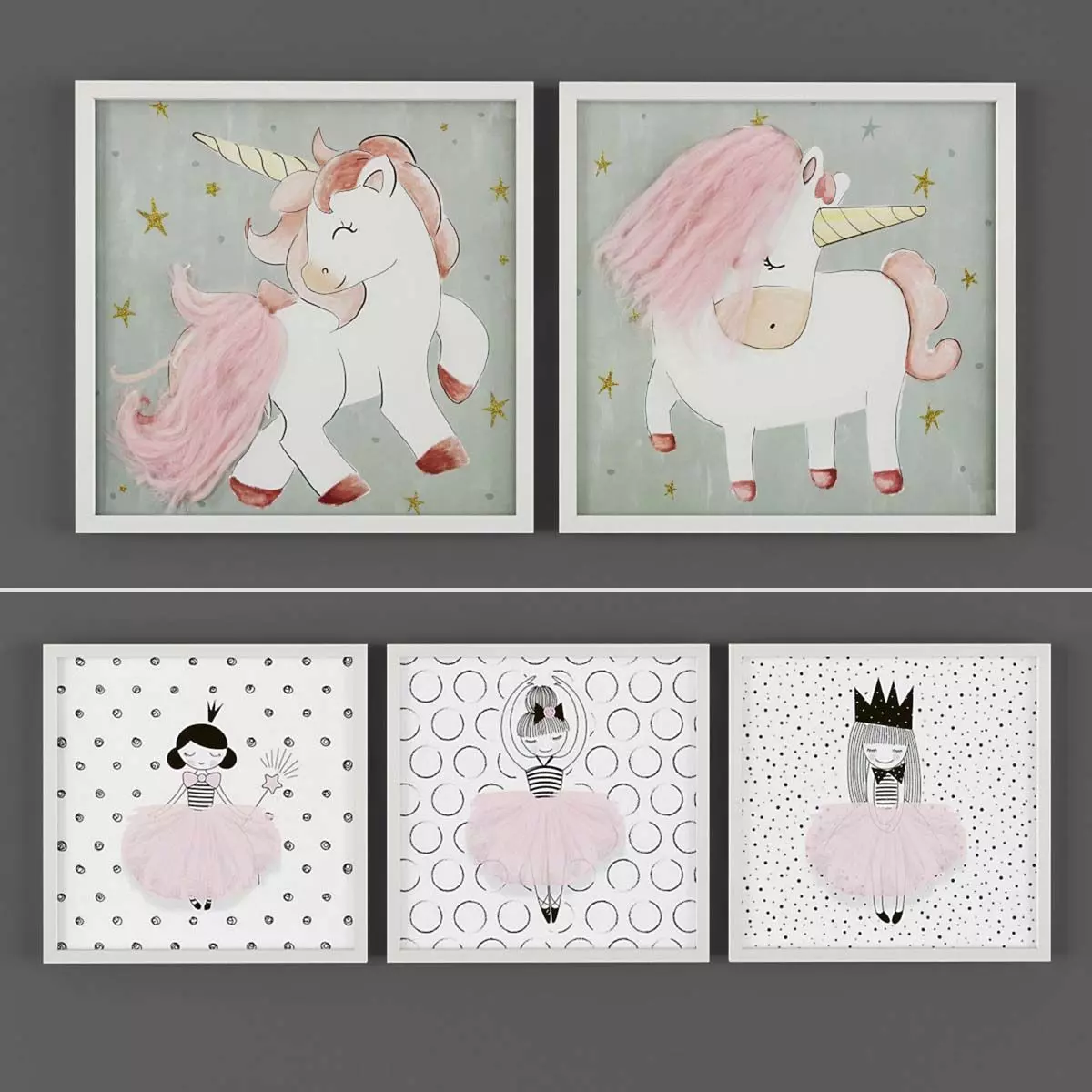 Picture Frames Low-poly 3D model_0