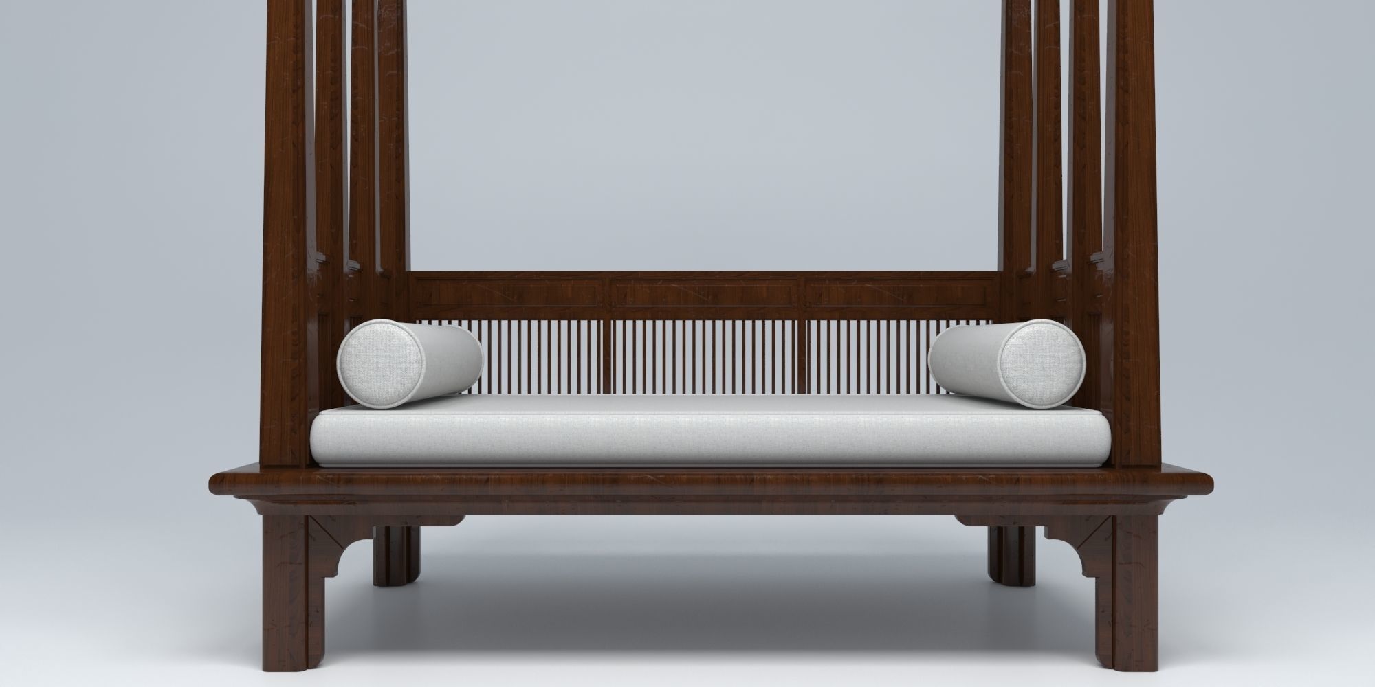 ZEN SET room divider with birds and flowers 3D model_18